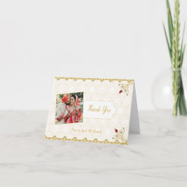 Indian Hindu Foto Wedding Danke Karte