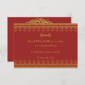 Indian Hindu Ganesh Wedding Details Card RSVP Karte (Vorne/Hinten)