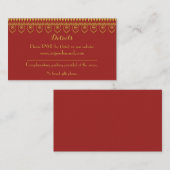 Indian Hindu Ganesh Wedding Details Enclosure Card Begleitkarte (Vorne/Hinten)