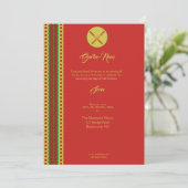 Indian Hindu Ganesh Wedding Einladung Garba Mehndi (Stehend Vorderseite)