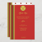 Indian Hindu Ganesh Wedding Einladung Garba Mehndi (Vorne/Hinten)