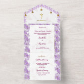 Indian Hindu Ganesha lebhafte Wasserfarbe All In One Einladung (Innen Boden)