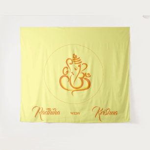 Indian Hindu Ganesha Wedding Wandteppich