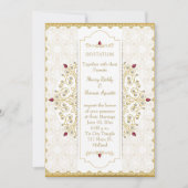 Indian Hindu Gold Wedding Einladung (Vorderseite)