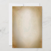 Indian Hindu Hochzeitsempfang Peacock Floral Einladung (Rückseite)