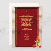 Indian Hindu House Erwärmung Grihapravesh Einladun Einladung (Vorne/Hinten)