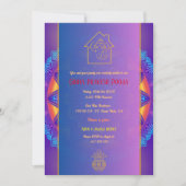 Indian Hindu Housewärming Griha Pravesh Chakra Einladung (Vorderseite)