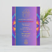 Indian Hindu Housewärming Griha Pravesh Chakra Einladung (Stehend Vorderseite)