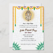 Indian Hindu Housewarming Griha Pravesh Einladung (Vorderseite)