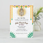 Indian Hindu Housewarming Griha Pravesh Einladung (Stehend Vorderseite)