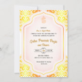 Indian Hindu Housewarming Griha Pravesh Einladung (Vorderseite)