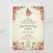 Indian Hindu Housewarming Griha Pravesh Einladung (Vorderseite)