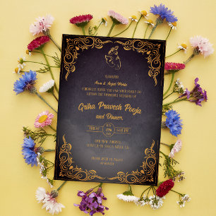 Indian Hindu Housewarming Griha Pravesh Einladung