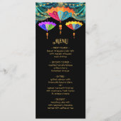 Indian Hindu Parasol Light Wedding Menu Menükarte (Vorderseite)