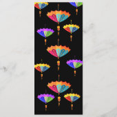 Indian Hindu Parasol Light Wedding Menu Menükarte (Rückseite)