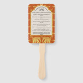 Indian Hindu Saptapadi Wedding Program Fan Fächer (Vorderseite)