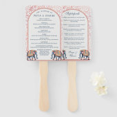 Indian Hindu Saptapadi Wedding Program Fan Fächer (Vorne und Hinten)