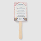 Indian Hindu Saptapadi Wedding Program Fan Fächer (Rückseite)