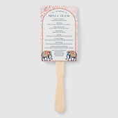 Indian Hindu Saptapadi Wedding Program Fan Fächer (Vorderseite)