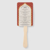 Indian Hindu Saptapadi Wedding Program Fan Fächer (Vorderseite)