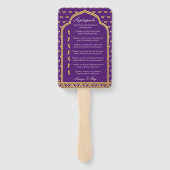 Indian Hindu Saptapadi Wedding Program Fan Fächer (Rückseite)