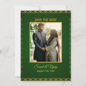 Indian Hindu Wedding Custom Foto Ganesha Logo Einladung (Rückseite)