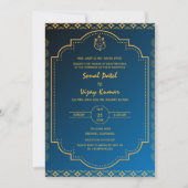 Indian Hindu Wedding Custom Foto Ganesha Logo Einladung (Vorderseite)