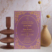 Indian Hindu Wedding Custom Foto Ganesha Logo Einladung