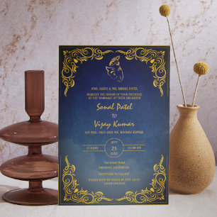 Indian Hindu Wedding Custom Foto Ganesha Logo Einladung