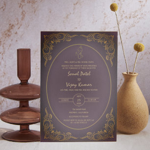 Indian Hindu Wedding Custom Foto Ganesha Logo Einladung