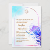 Indian Hindu Wedding Ganesha Einladung (Vorderseite)