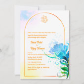 Indian Hindu Wedding Ganesha Einladung (Vorderseite)