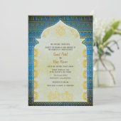 Indian Hindu Wedding Ganesha Einladung (Stehend Vorderseite)