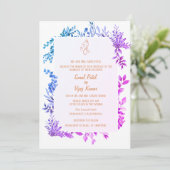 Indian Hindu Wedding Ganesha Einladung (Stehend Vorderseite)