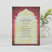 Indian Hindu Wedding Ganesha Einladung (Stehend Vorderseite)