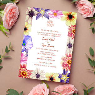 Indian Hindu Wedding Ganesha Einladung