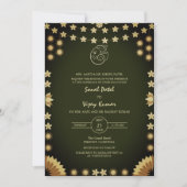 Indian Hindu Wedding Ganesha Logo Einladung (Vorderseite)