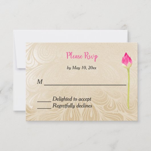 Indian Hindu Wedding Invitation UAWG RSVP Karte (Vorderseite)