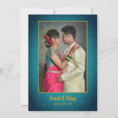 Indian Hindu Wedding mit Couple Image & Ganesha Einladung (Rückseite)