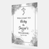 Indian Hindu Wedding Welcome Acrylic Signs Acrylschild (Winkel)