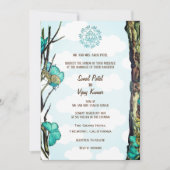 Indian Hindu Wedple Image Butterfly Einladung (Vorderseite)