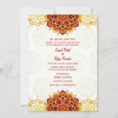 Indian Hindu Wedple Image Chakra Design Einladung (Vorderseite)