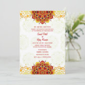 Indian Hindu Wedple Image Chakra Design Einladung (Stehend Vorderseite)