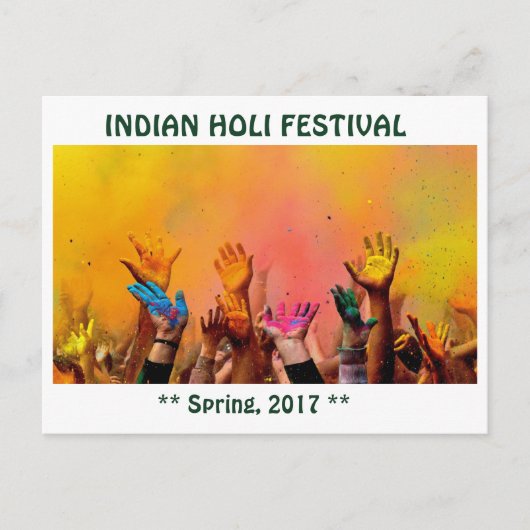 INDIAN HOLI FESTIVAL POSTKARTE (Vorderseite)