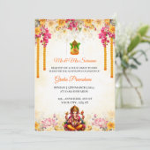 Indian Housewärming Invasioncard, Gruha Pravesh Einladung (Stehend Vorderseite)