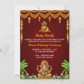 Indian Housewarming Invitation Card, Grah Pravesh Einladung (Vorderseite)