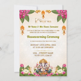 Indian Housewarming Invitational Card, Gruha Prave Einladung