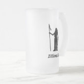 Indian Illinois Mattglas Bierglas (VorderseiteRechts)