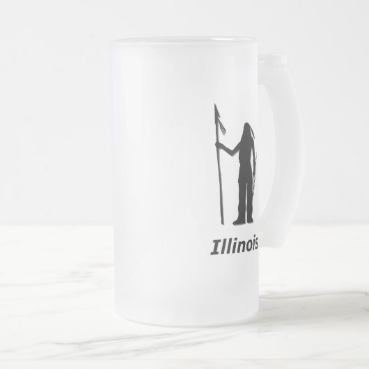 Indian Illinois Mattglas Bierglas (VorderseiteRechts)