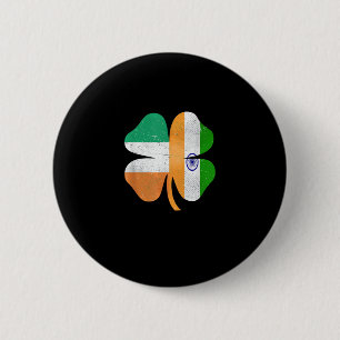 Indian Irish Kleeblatt India Ireland St. Patrick's Button